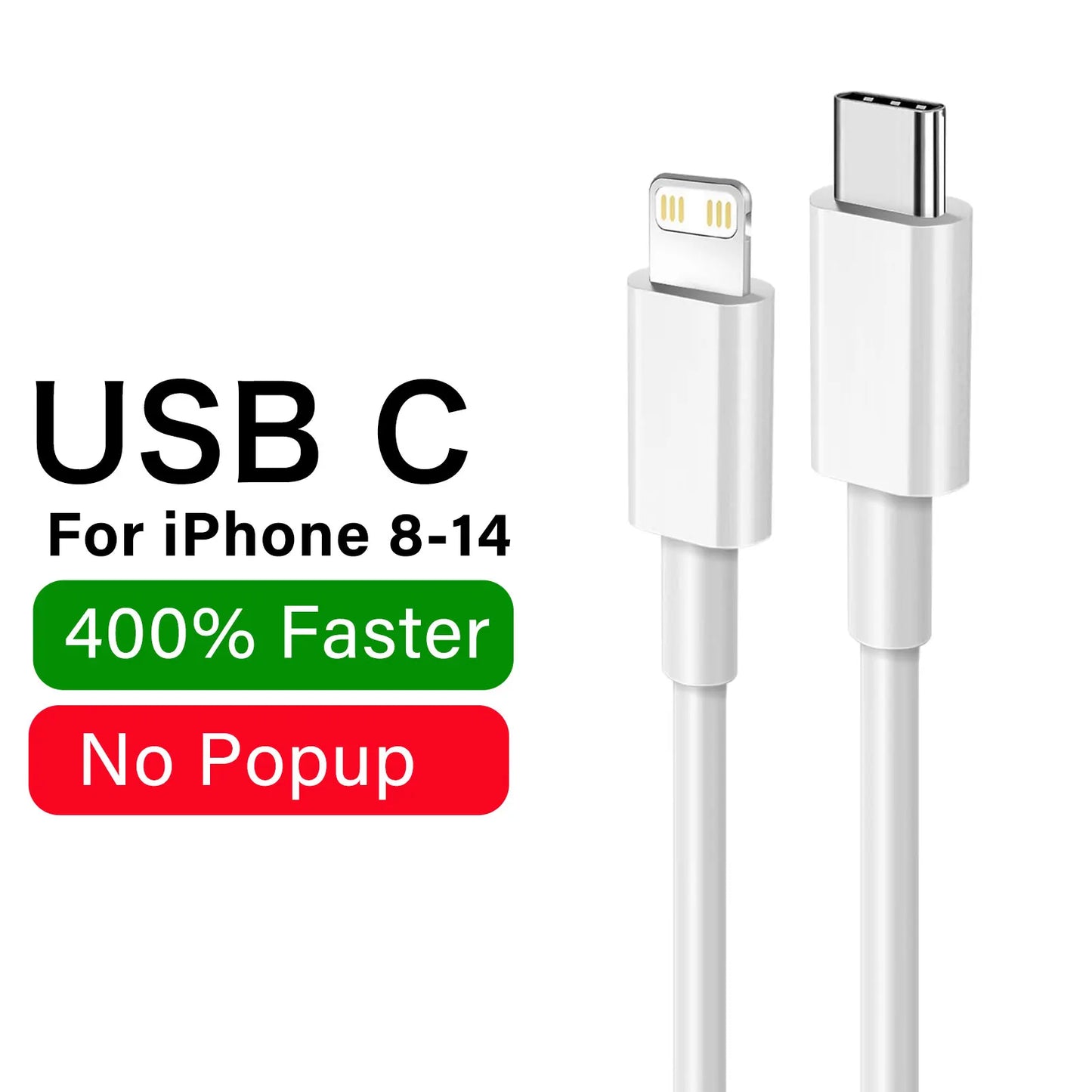 30W Fast Charging Cable For iPhone 14 13 12 11 Pro Max Mini USB C Quick Cord For X XR XS 8 7 Plus SE iPad Phone line Accessories